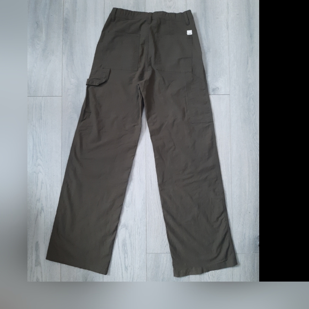 Vuori Getaway Carpenter Pants Womens Small Green High Rise Wide Leg Fit - Picture 5 of 8